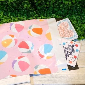 20 Poly Mailers 10 x 13 Beach Ball Design Self Sealing NWT
